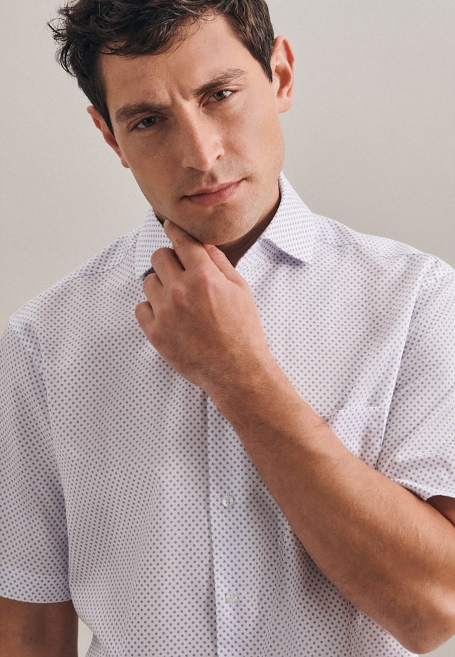 Regular Business Shirt Print in White |  Seidensticker Onlineshop