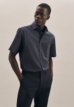 Regular Business Shirt Plain in Dark Blue |  Seidensticker Onlineshop