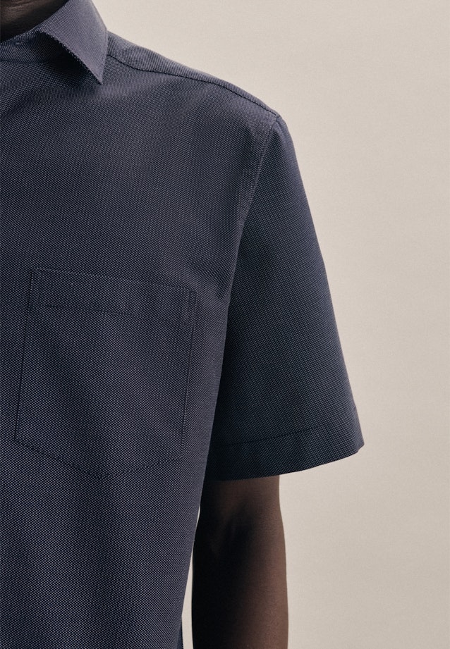 Regular Business Shirt Plain in Dark Blue |  Seidensticker Onlineshop