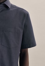 Regular Business Shirt Plain in Dark Blue |  Seidensticker Onlineshop