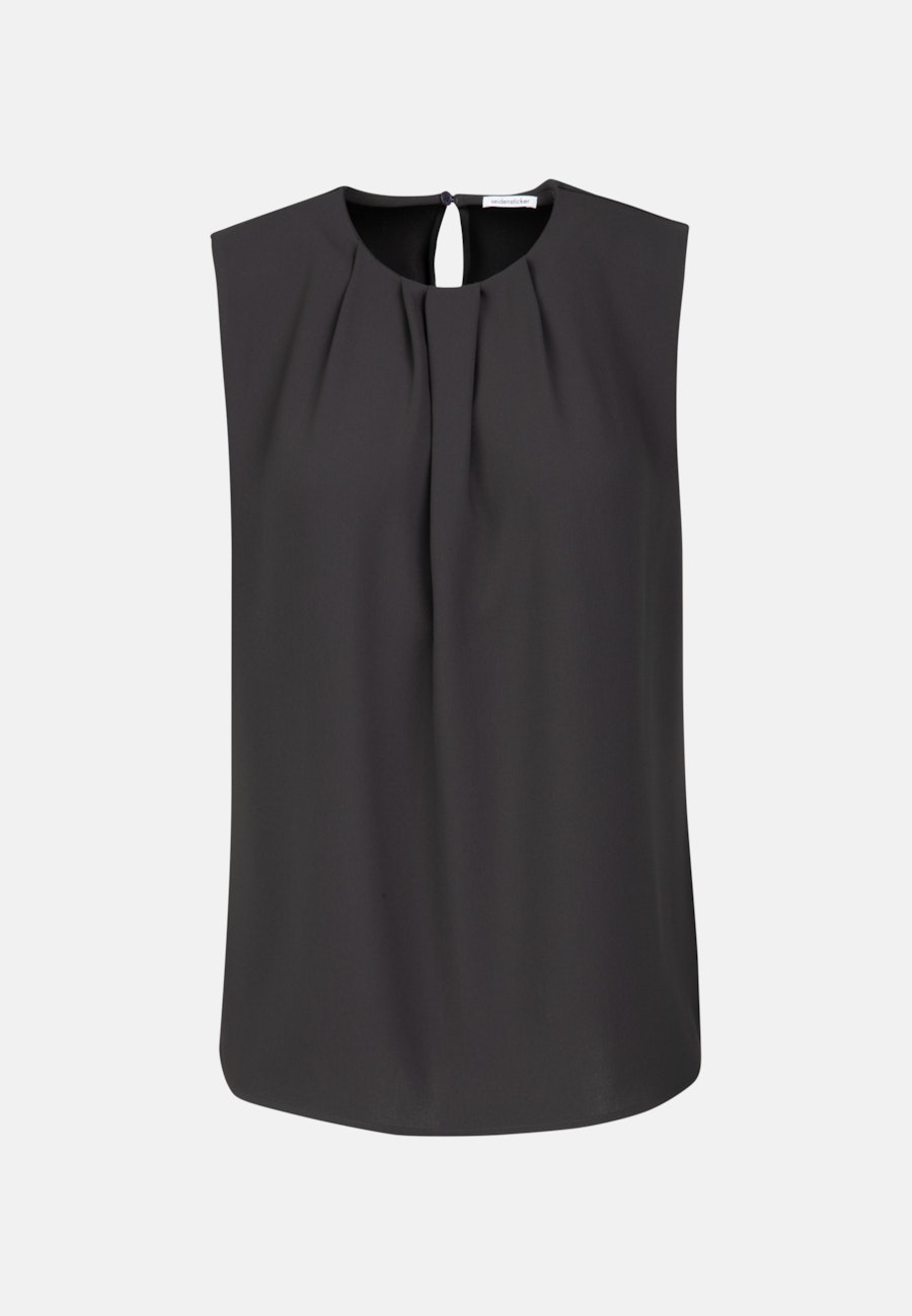 Rundhals Shirtbluse Regular in Grau |  Seidensticker Onlineshop