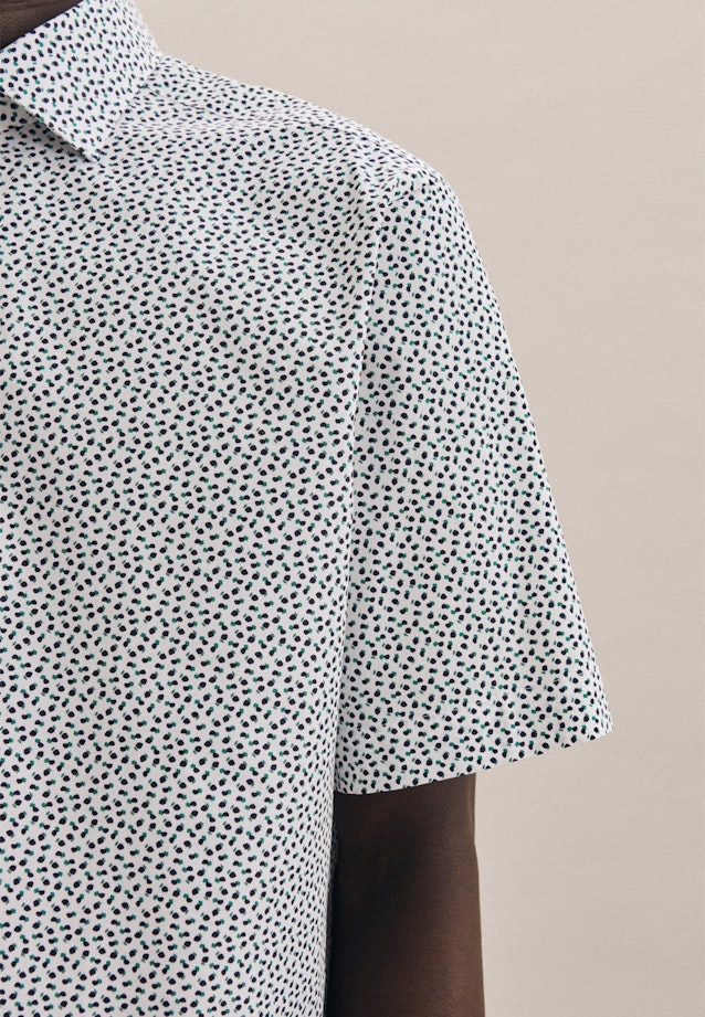 Regular Business Shirt Print in Green |  Seidensticker Onlineshop