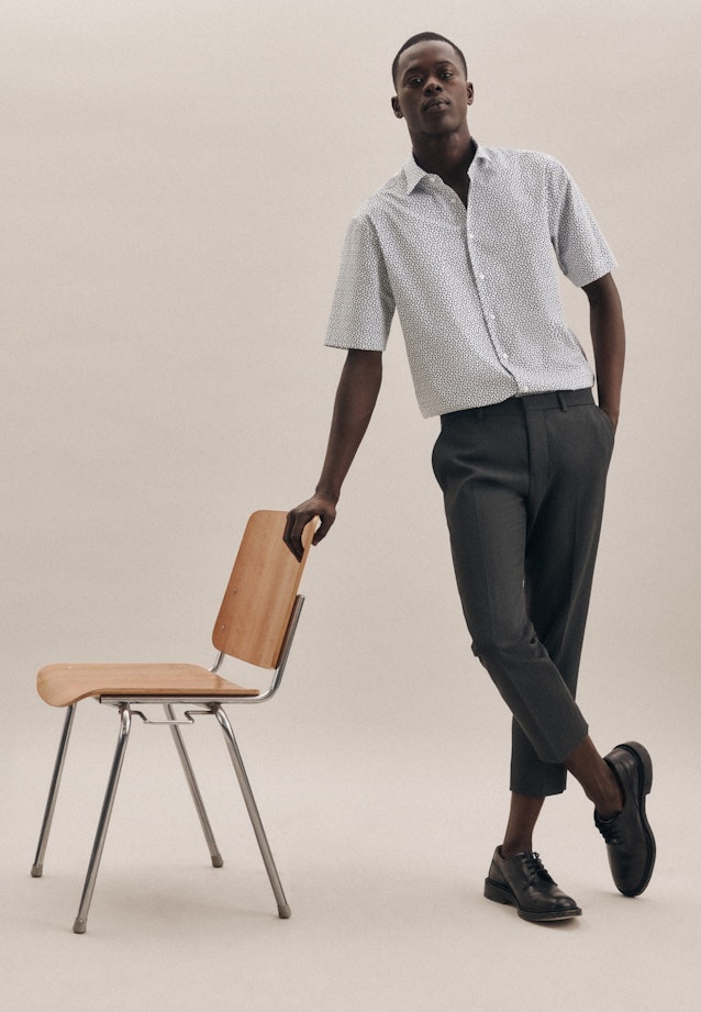 Regular Business Shirt Print in Green |  Seidensticker Onlineshop