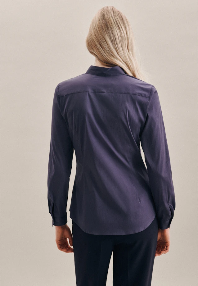 Shirt Blouse Uni in Dark Blue |  Seidensticker Onlineshop