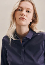 Shirt Blouse Uni in Dark Blue |  Seidensticker Onlineshop