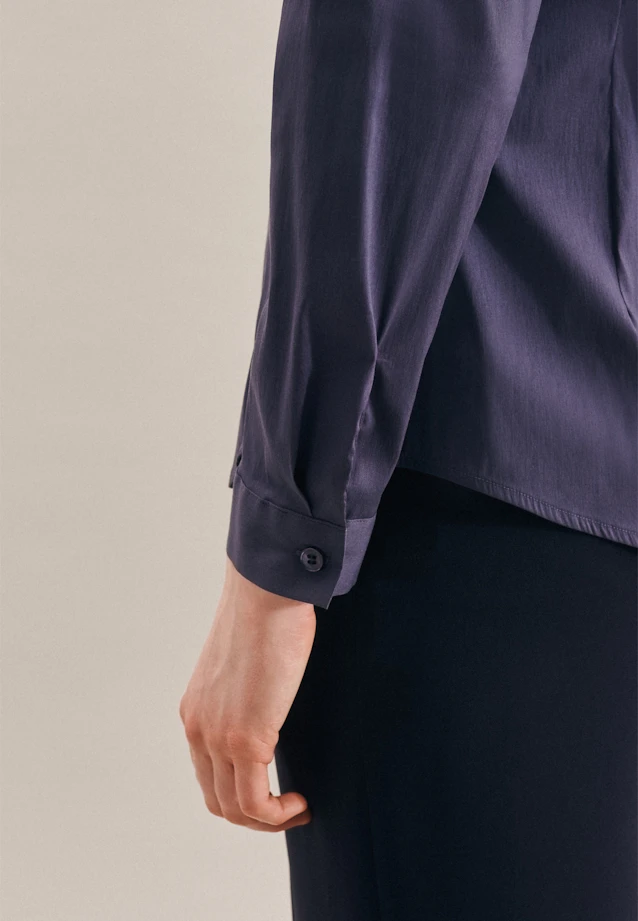 Shirt Blouse Uni in Dark Blue |  Seidensticker Onlineshop