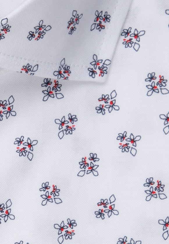 Regular Oxfordhemd Print in Weiß |  Seidensticker Onlineshop