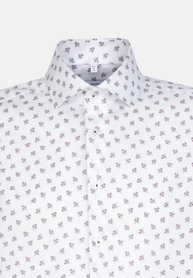 Regular Oxford shirt Print in White |  Seidensticker Onlineshop