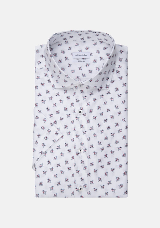 Oxford korte arm Oxfordhemd in Regular with Kentkraag in Wit |  Seidensticker Onlineshop