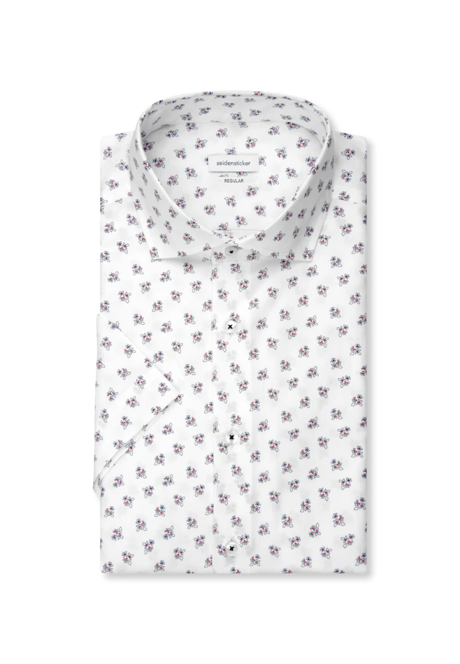 Regular Oxfordhemd Print in Weiß | Seidensticker Onlineshop