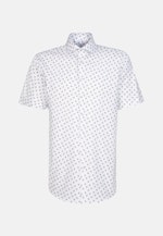 Regular Oxford shirt Print in White |  Seidensticker Onlineshop