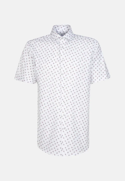 Regular Oxfordhemd Print in Weiß |  Seidensticker Onlineshop