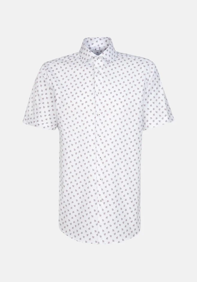 Regular Oxfordhemd Print in Weiß | Seidensticker Onlineshop