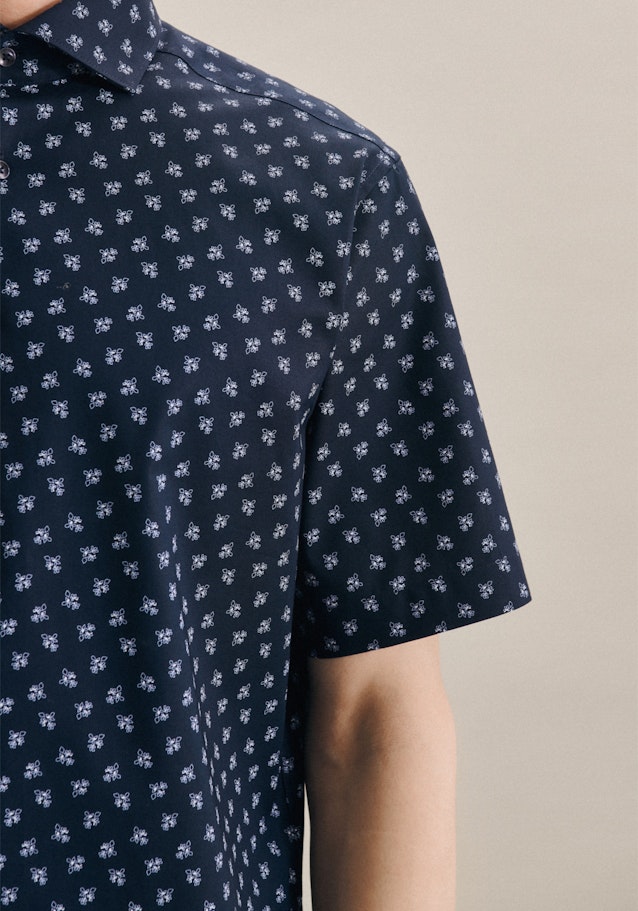 Oxford Short sleeve Oxford shirt in Regular with Kent-Collar in Dark Blue |  Seidensticker Onlineshop