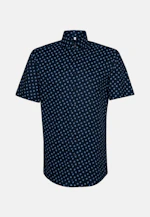 Regular Oxfordhemd Print in Dunkelblau |  Seidensticker Onlineshop
