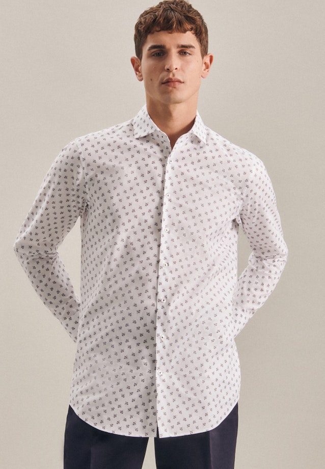 X-Slim Oxfordhemd Uni in Weiß |  Seidensticker Onlineshop