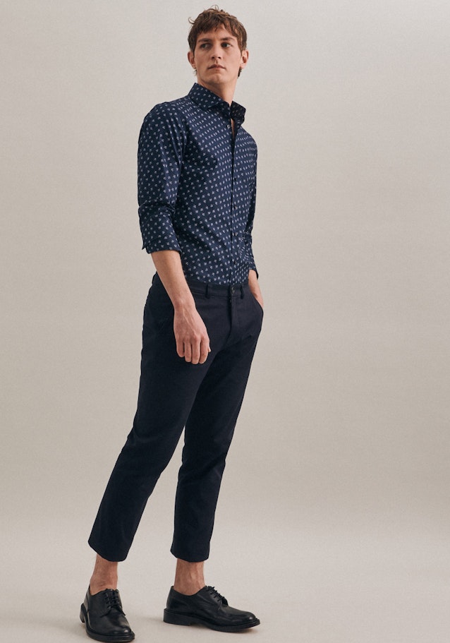 Oxford shirt in X-Slim with Kent-Collar in Dark Blue |  Seidensticker Onlineshop