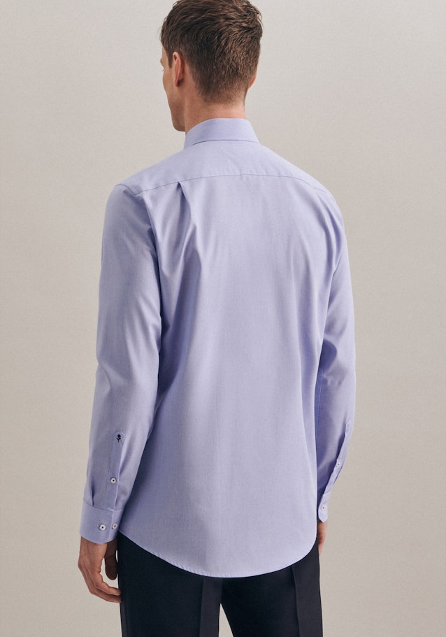Non-iron Structure Business Shirt in Regular with Kent-Collar and extra long sleeve in Light Blue |  Seidensticker Onlineshop