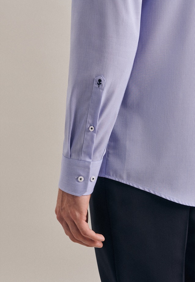 Non-iron Structure Business Shirt in Regular with Kent-Collar and extra long sleeve in Light Blue |  Seidensticker Onlineshop
