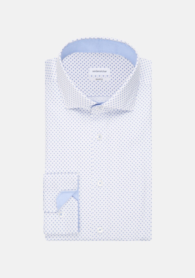Twill Business Hemd in Shaped mit Kentkragen und extra langem Arm in Weiß |  Seidensticker Onlineshop