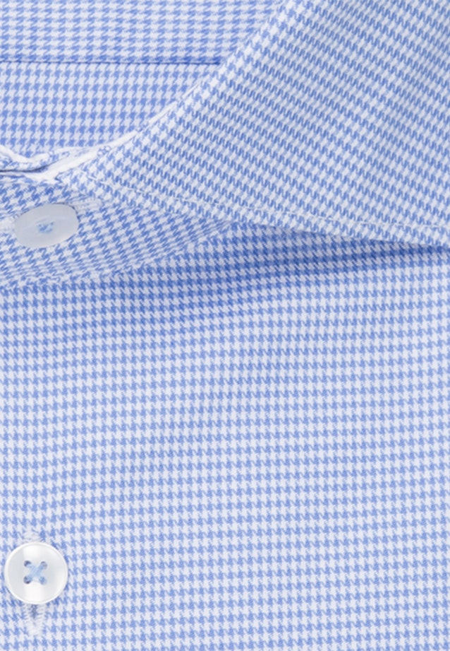 Non-iron Pepita Business Shirt in X-Slim with Kent-Collar in Light Blue |  Seidensticker Onlineshop