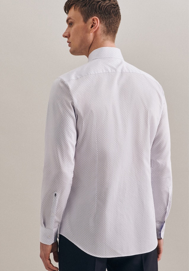 Twill Business Shirt in Slim with Kent-Collar and extra long sleeve in White |  Seidensticker Onlineshop
