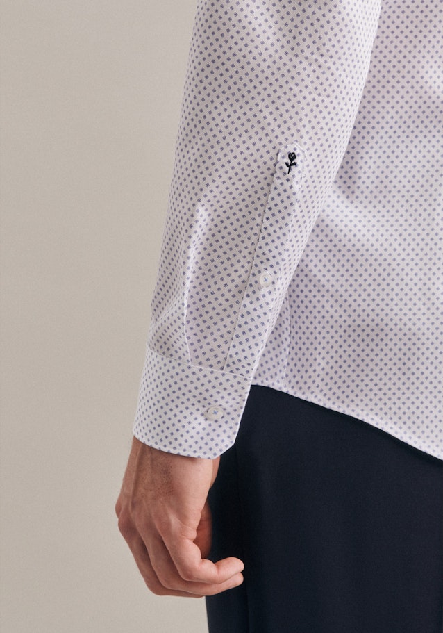 Twill Business Hemd in Slim mit Kentkragen und extra langem Arm in Weiß |  Seidensticker Onlineshop