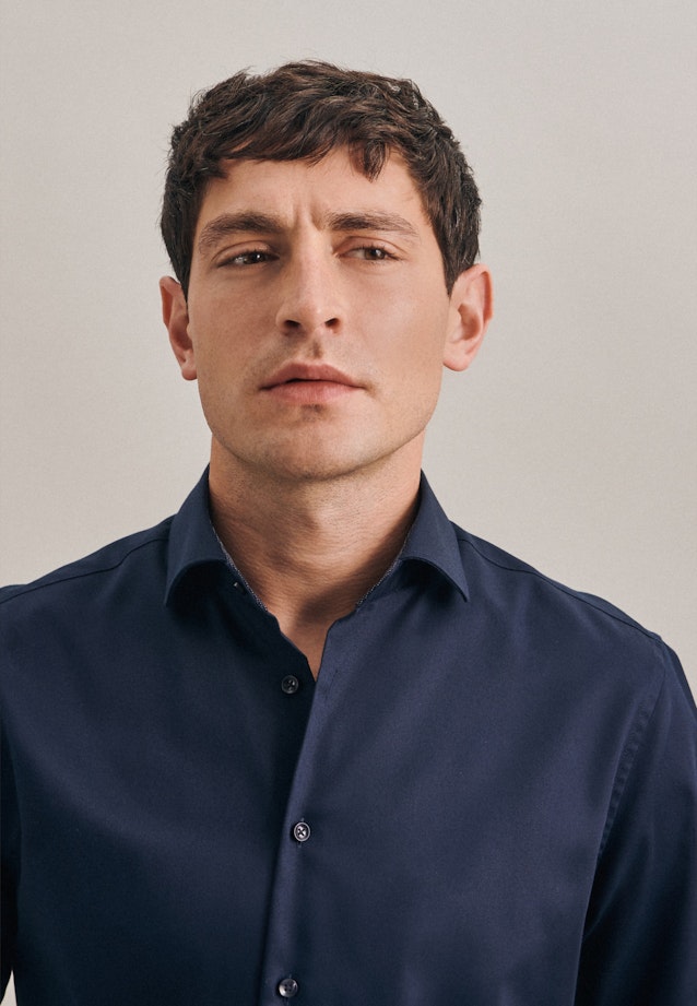 Slim Business Hemd Uni in Dunkelblau |  Seidensticker Onlineshop