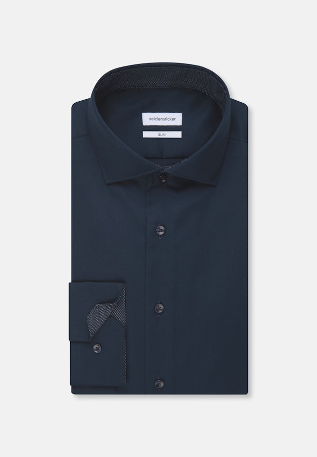 Slim Business Hemd Uni in Dunkelblau |  Seidensticker Onlineshop