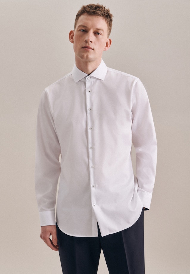 Slim Business Hemd Uni in Weiß |  Seidensticker Onlineshop
