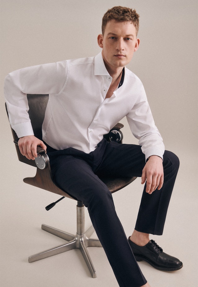 Slim Business Hemd Uni in Weiß |  Seidensticker Onlineshop