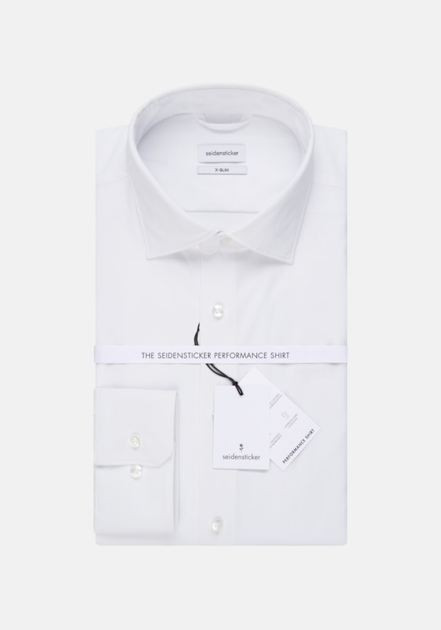 Twill Performancehemd in X-Slim mit Kentkragen in Weiß |  Seidensticker Onlineshop