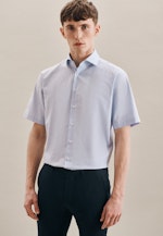 Regular Oxfordhemd Print in Hellblau |  Seidensticker Onlineshop