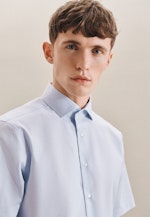 Regular Oxfordhemd Print in Hellblau |  Seidensticker Onlineshop