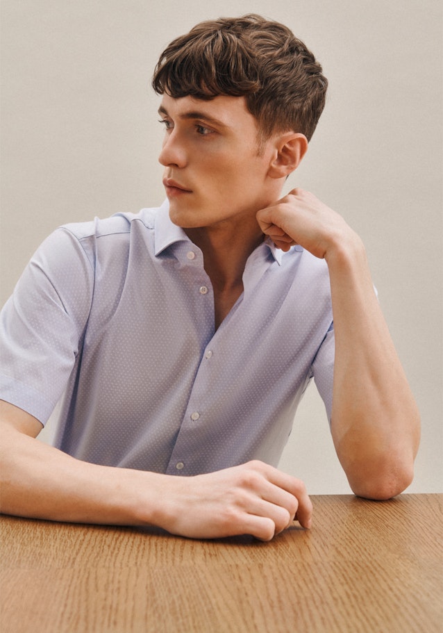 Oxford Short sleeve Oxford shirt in Regular with Kent-Collar in Light Blue |  Seidensticker Onlineshop