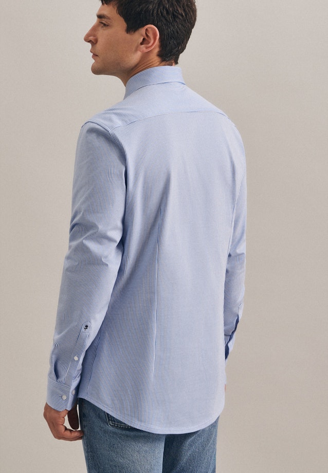 Slim Jerseyhemd Streifen in Hellblau |  Seidensticker Onlineshop