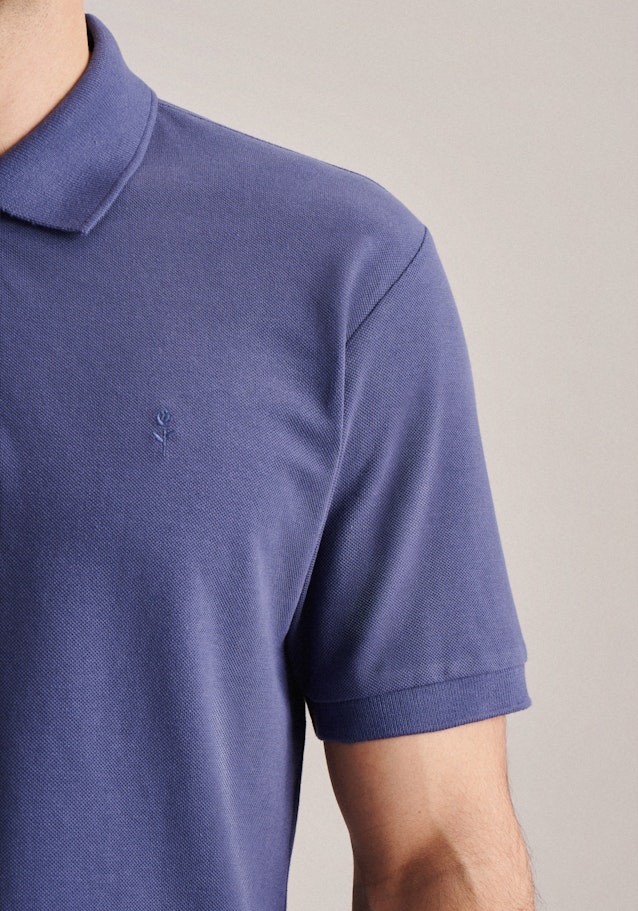 Collar Polo in Mittelblau |  Seidensticker Onlineshop