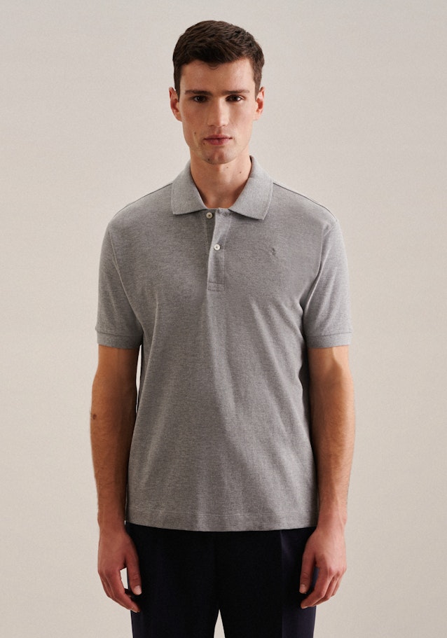 Kragen Polo-Shirt Regular in Grau | Seidensticker Onlineshop