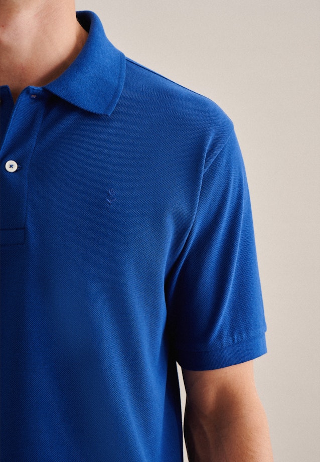 Kragen Polo Regular in Mittelblau |  Seidensticker Onlineshop