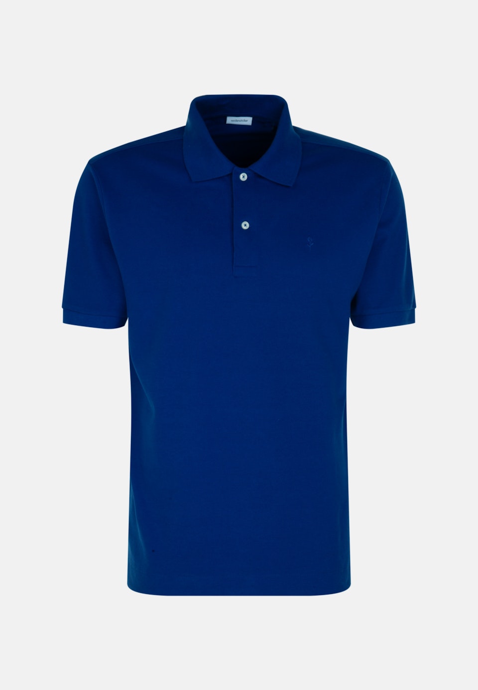 Kragen Polo-Shirt Regular in Mittelblau |  Seidensticker Onlineshop