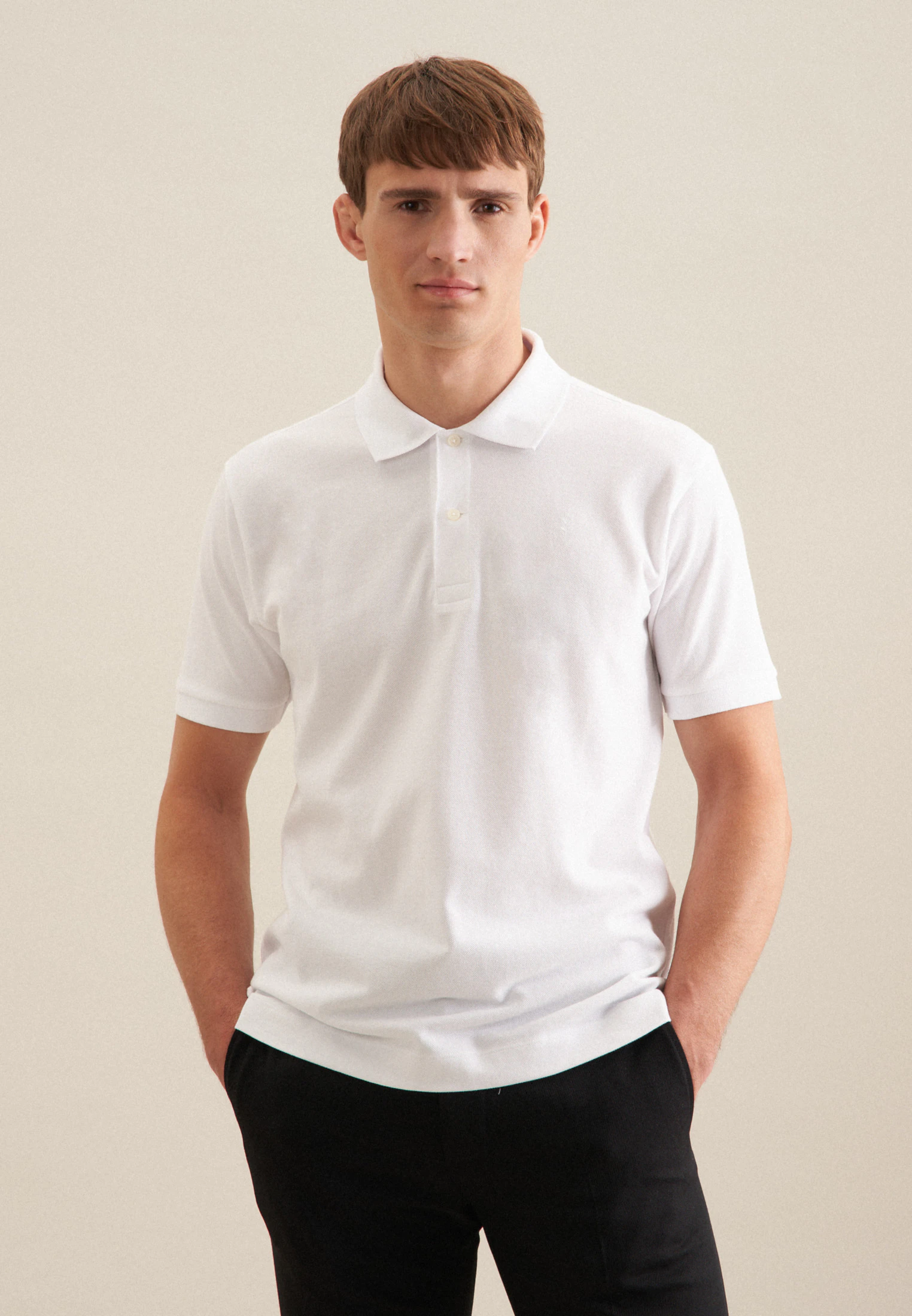Polo Uni Weiß