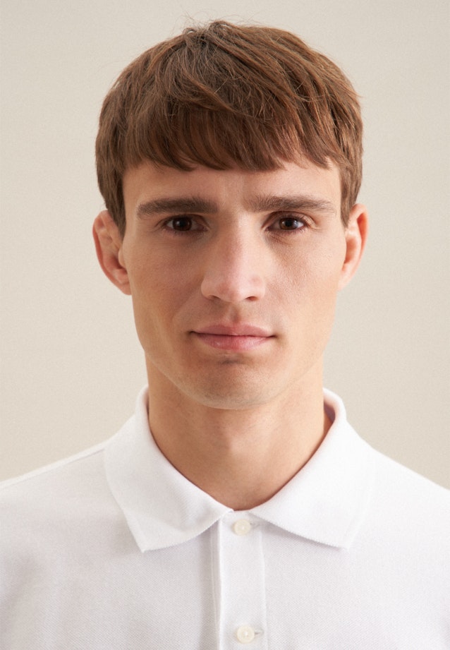 Regular Polo Uni in Blanc |  Seidensticker Onlineshop