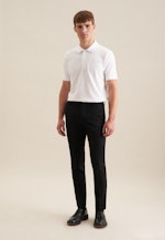 Regular Polo Uni in Blanc |  Seidensticker Onlineshop