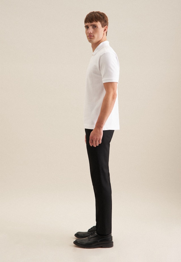 Regular Polo Uni in Blanc |  Seidensticker Onlineshop