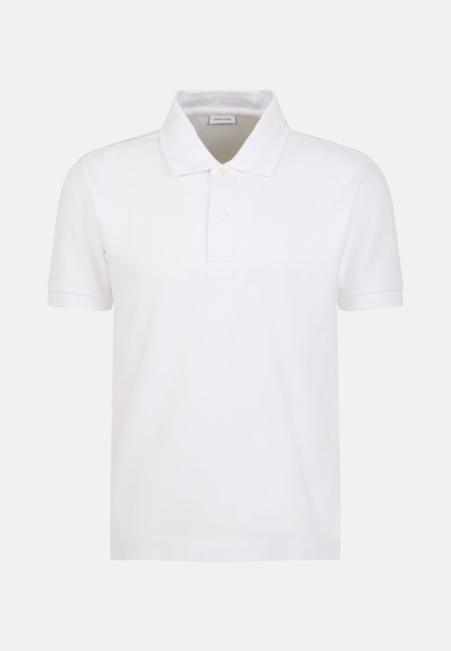 Regular Polo Uni in Blanc |  Seidensticker Onlineshop
