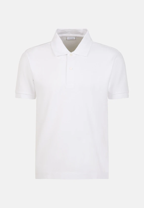 Regular Polo Uni in Blanc |  Seidensticker Onlineshop