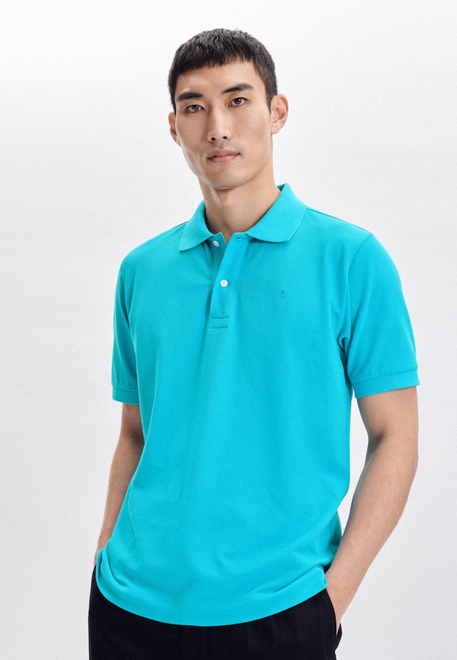 Kraag Polo in Turquoise | Seidensticker online winkel