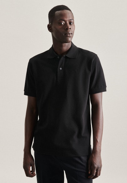 Regular Polo Uni in Black |  Seidensticker Onlineshop