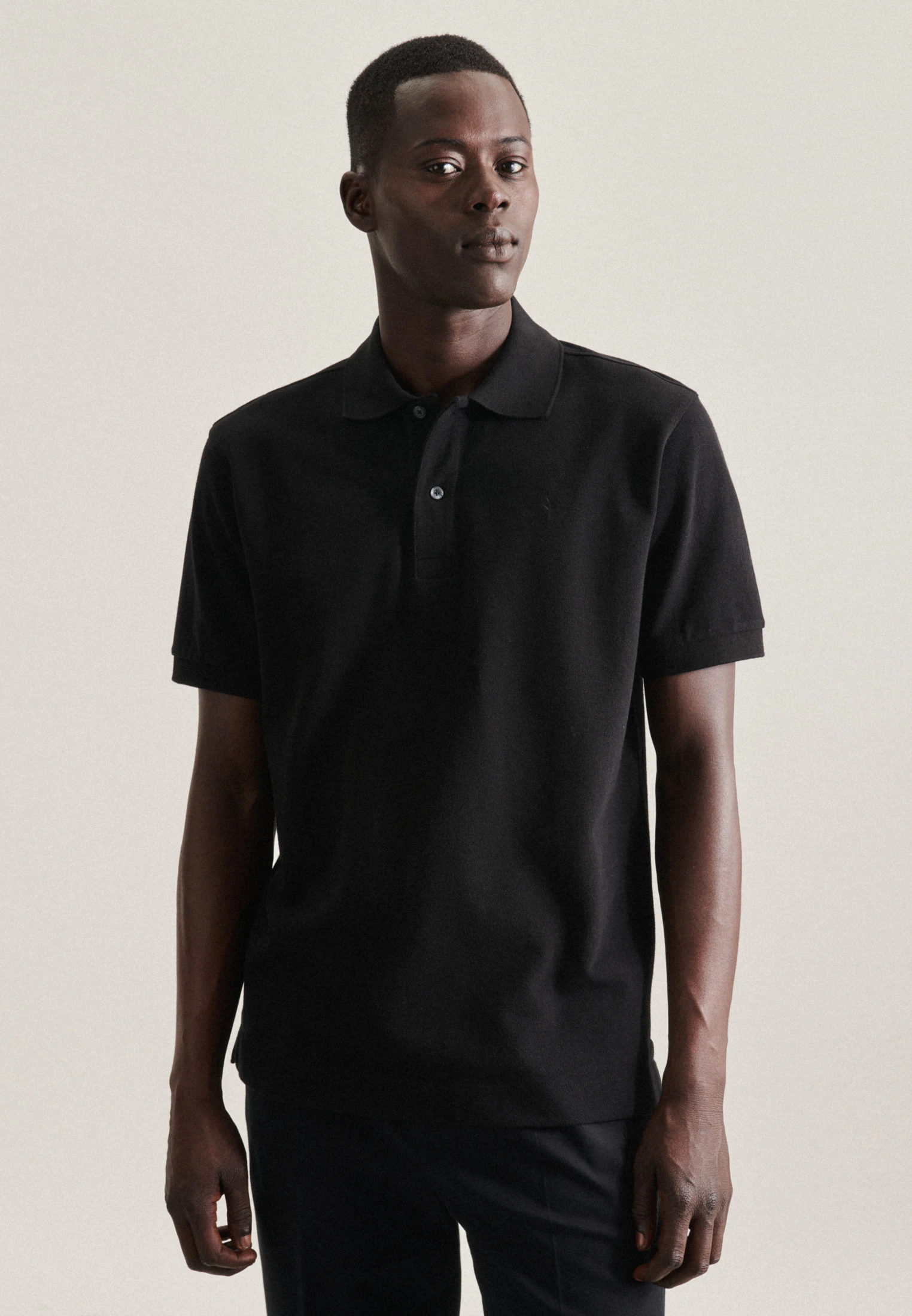 Polo Uni Schwarz