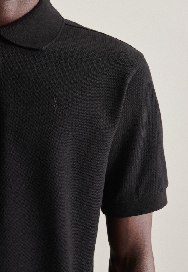Regular Polo Uni in Black |  Seidensticker Onlineshop